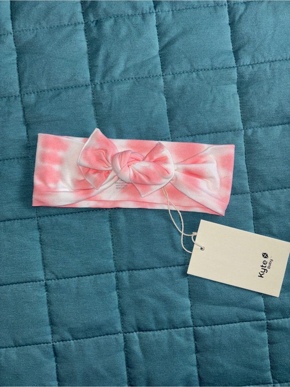 Kyte BABY Crepe Riptide Pink Tie-Dye Knot Headwrap